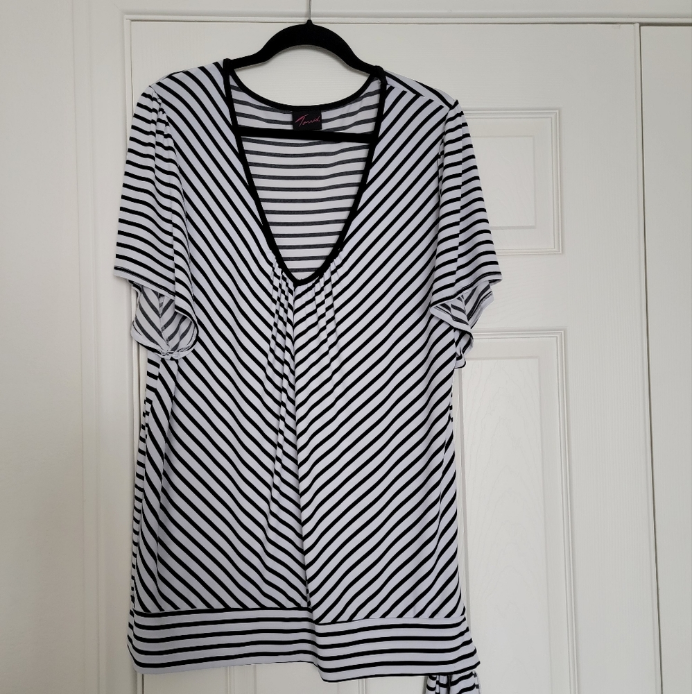 Striped tunic top